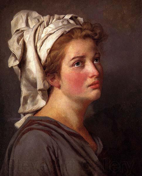 Jacques-Louis David Louis David Portrait Of A Young Woman In A Turban